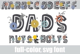 Dads Nuts and Bolts Font: Playful Design for Creative Projects