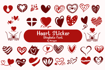 Heart Sticker Font: Creative Design Ideas
