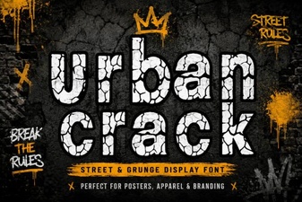Urban Crack Font: Bold Design for Creative Projects