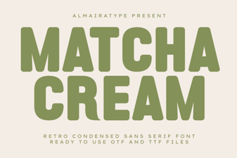 Matcha Cream Font: Elegant Design Inspiration
