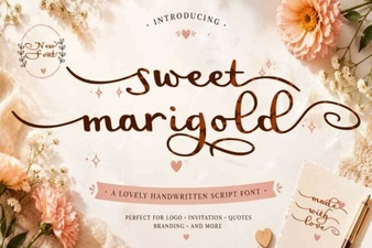 Sweet Marigold Font: Elegant & Playful Design